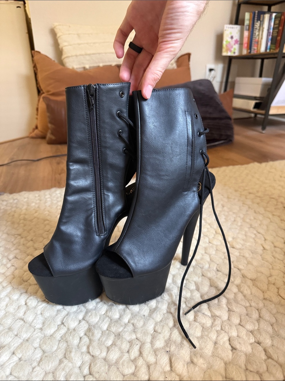 Pleaser Adore Platform Ankle Boots
